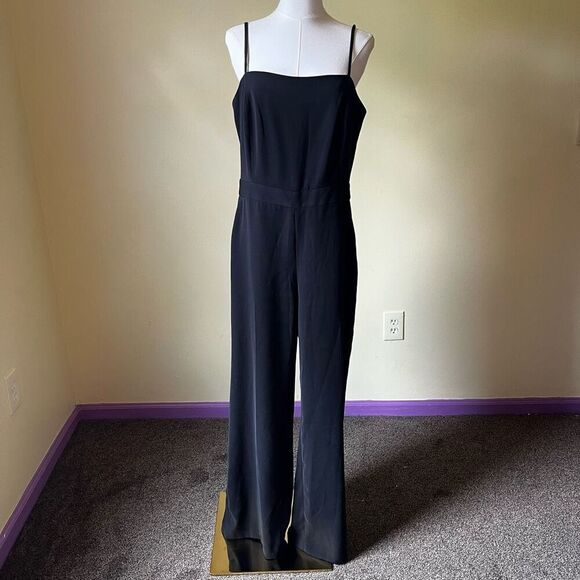Banana Republic Black Wide Leg Jumpsuit Size 10 Square Neck Sleeveless - Picture 8 of 8